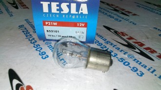 12V P21W BA15S Лампа накаливания (TESLA)