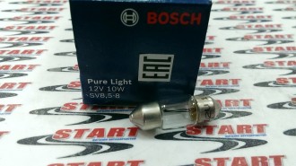 12V C10W L=28,6mm 10W Лампа накаливания (BOSCH)