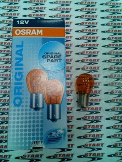 12V PY21W BAU15S Лампа накаливания желтая (OSRAM)