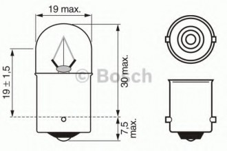 24V R10W 10W Лампа накаливания (BOSCH)