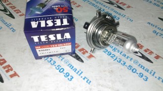 H4 12V 60/55W Лампа накаливания +50% (TESLA)